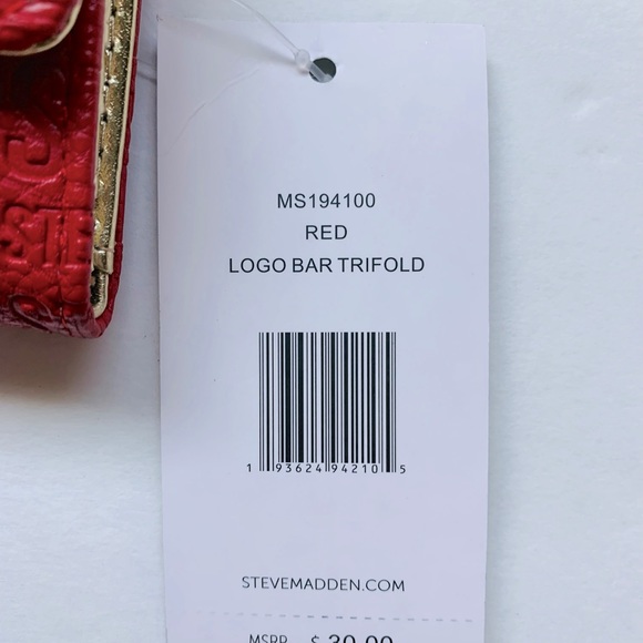 Steve Madden Tri-Fold Wallet, Red, NWT - Picture 5 of 12